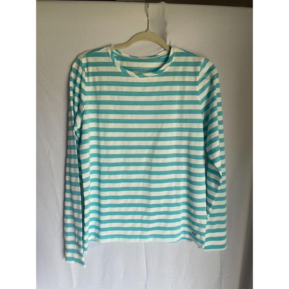 Vineyard Vines Performance Striped Long Sleeve Top - Size S